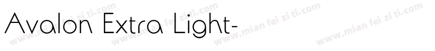 Avalon Extra Light字体转换